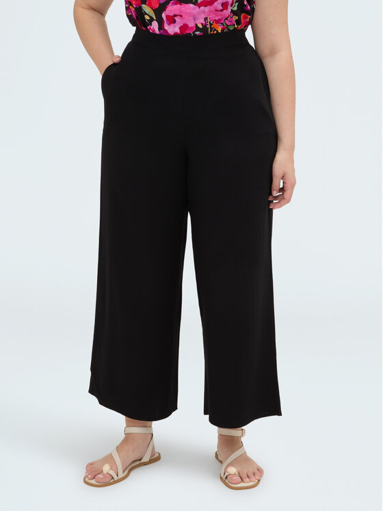 Fiorella Rubino Fiorella Rubino Spodnie materiałowe P012T105336N033 Czarny Regular Fit