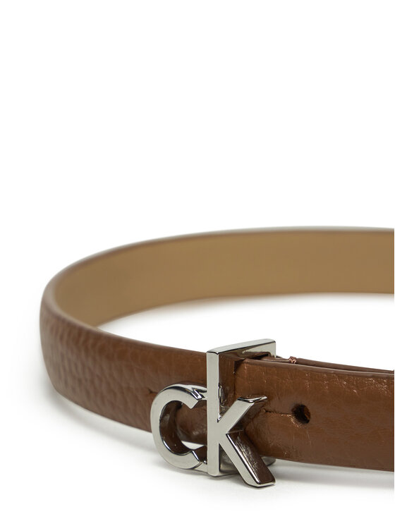 Calvin Klein Calvin Klein Damengürtel Ck Thin Belt 1.5cm Pebble K60K612858 Braun