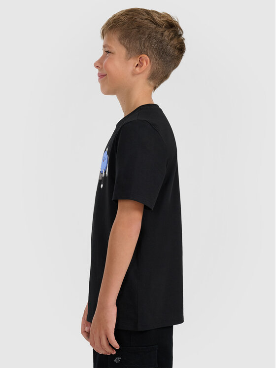 4F 4F T-Shirt CHRISTMAS DROP Czarny Regular Fit