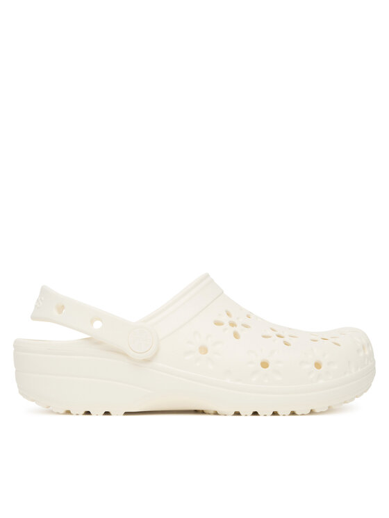Crocs Crocs Klapki Classic Floral Cut-Out Clog 210927 Écru