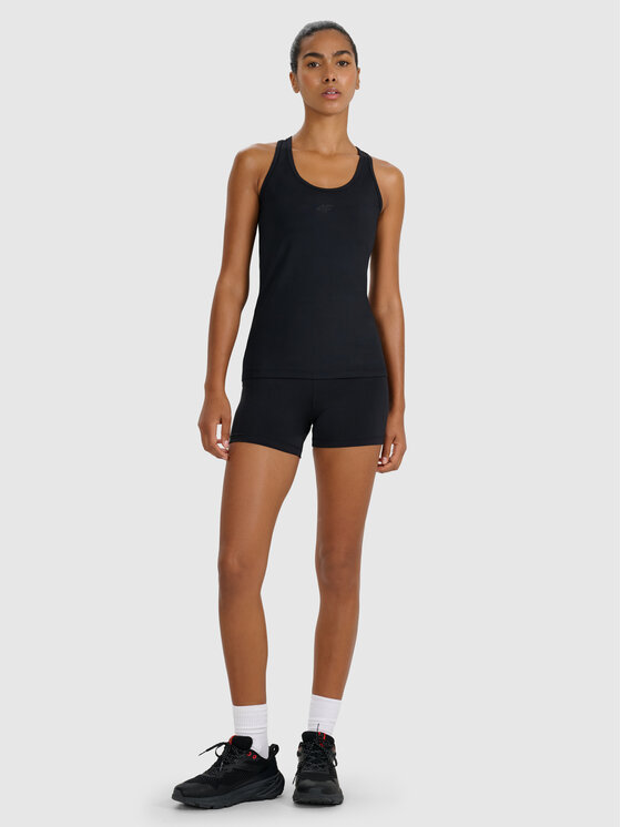4F 4F Top MULTI ACTIVE Czarny Slim Fit