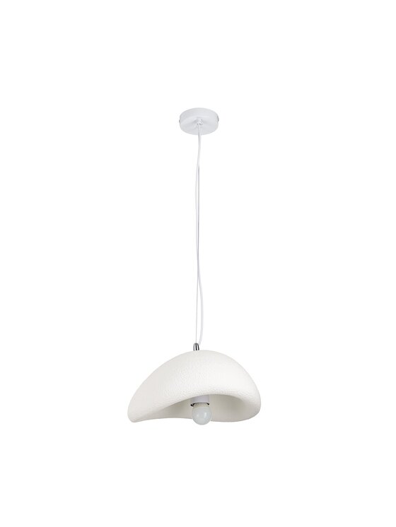 MIAhome MIAhome Lampa wisząca Japandi biała 30 cm Biały