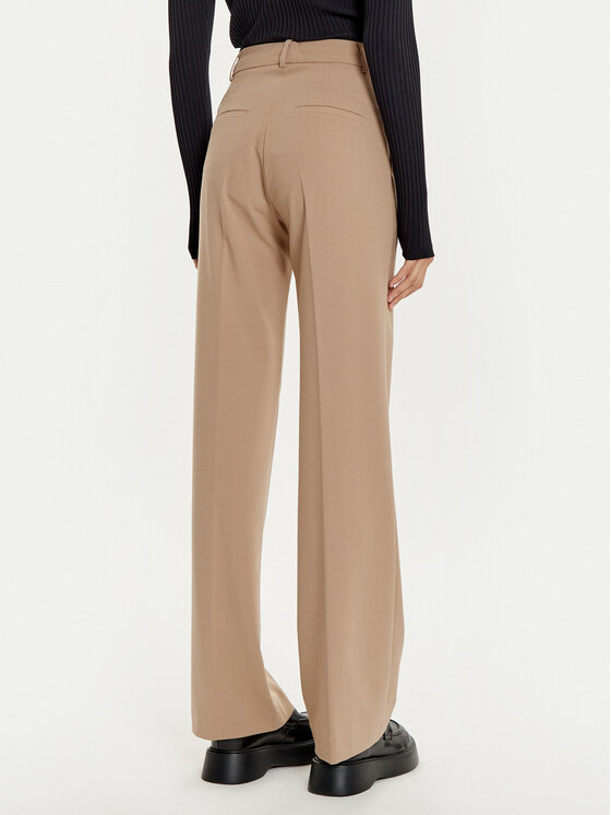 ACCESS FASHION ACCESS FASHION Spodnie materiałowe 44-5064-118 Beżowy Straight Fit