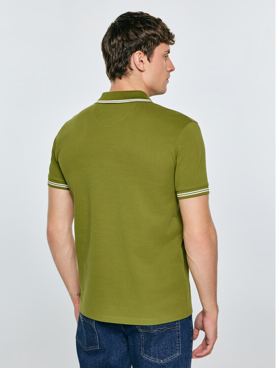 BIG STAR BIG STAR Polo WLADYM Zielony Basic Fit