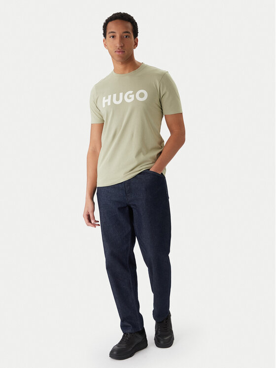 HUGO HUGO T-krekls Dulivio 50467556 Zaļš Regular Fit