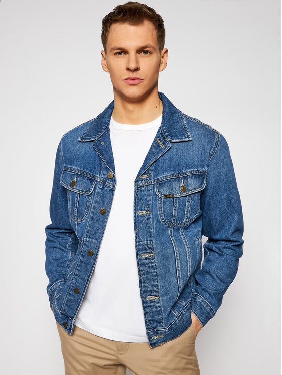 Lee Lee Giacca di jeans Rider L89ZLJPI 112124002 Blu scuro Regular Fit