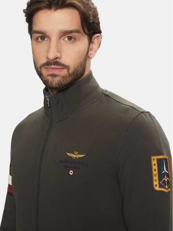 Aeronautica Militare Aeronautica Militare Majica dugih rukava 242FE1871F439 Kaki Regular Fit