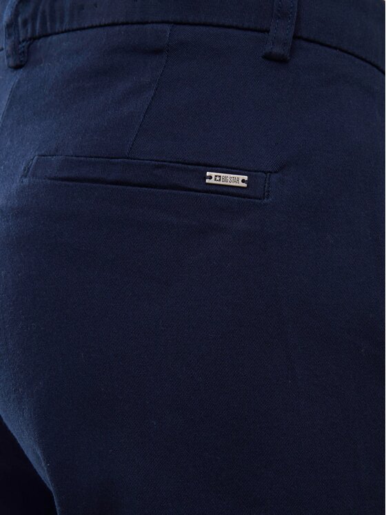 BIG STAR BIG STAR Chinosy DANASI_403_350 Granatowy Slim Fit