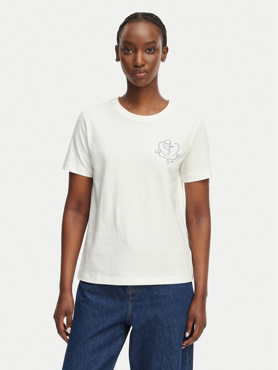 Gant Tricou 4201440 Alb Regular Fit