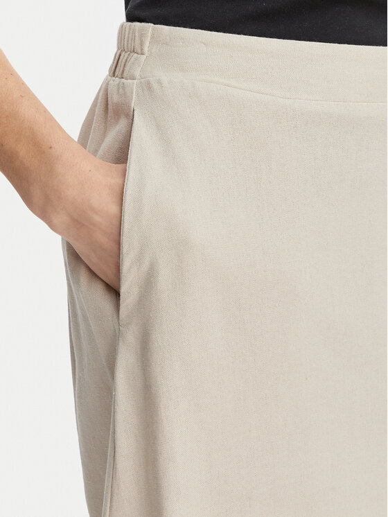 Vero Moda Vero Moda Spódnica midi Mymilo 10340419 Beżowy jasny Regular Fit