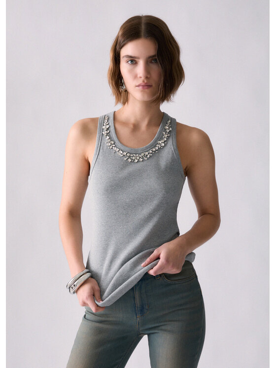 Liu Jo Liu Jo Top WF6408J4822L9559 Szary Regular Fit