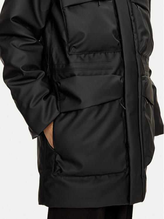 Rains Rains Kurtka zimowa Unisex Askim 15930 Czarny Regular Fit