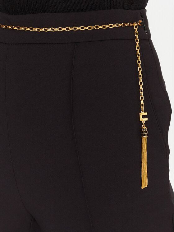 Elisabetta Franchi Elisabetta Franchi Auduma bikses PA-141-57E2-V420 Melns Regular Fit
