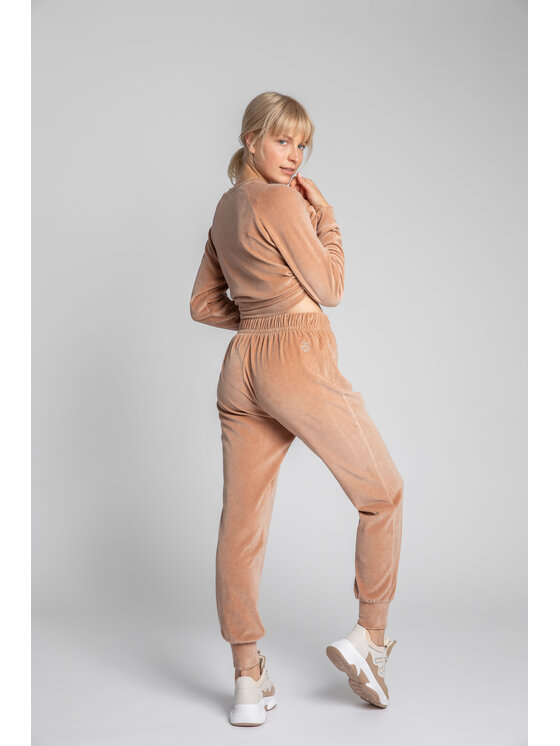 LaLupa LaLupa Spodnie piżamowe LA012 Beżowy Comfortable Fit