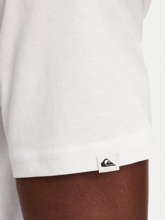 Quiksilver Quiksilver Тишърт Palm Lines Ss EQYZT08057 Бял Regular Fit