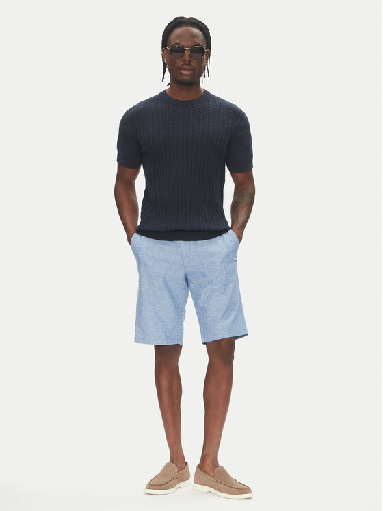 Tom Tailor Tom Tailor Szorty materiałowe 1044712 Niebieski Regular Fit