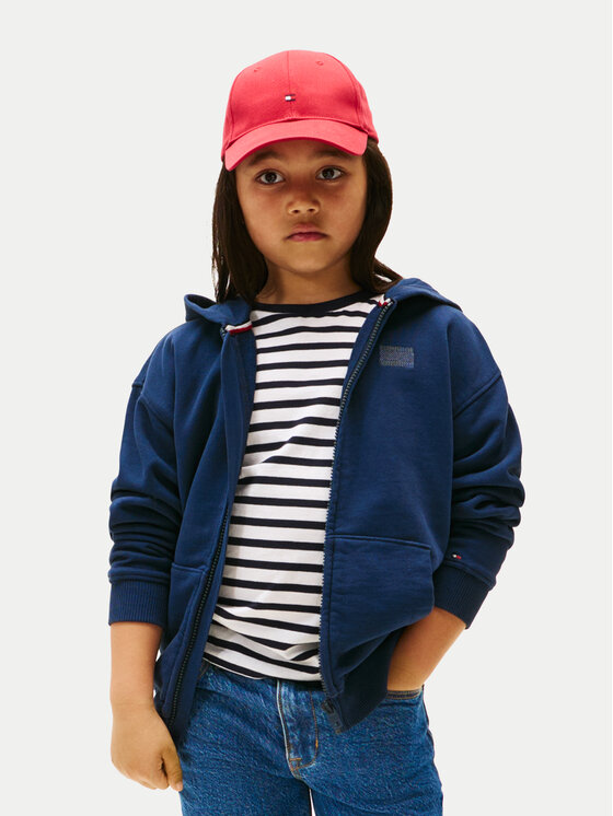 Tommy Hilfiger Bluza Tonal Flag KB0KB09750 Granatowy Regular Fit