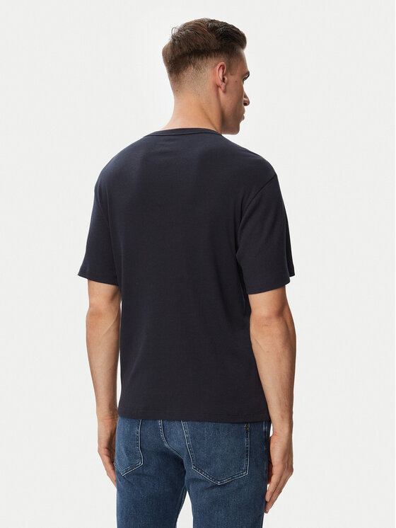 BOSS BOSS Тишърт Rn 2P Rib 50563886 Син Slim Fit