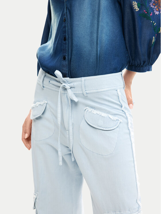 Desigual Desigual Pantaloni di tessuto 26SWPW25 Blu Regular Fit