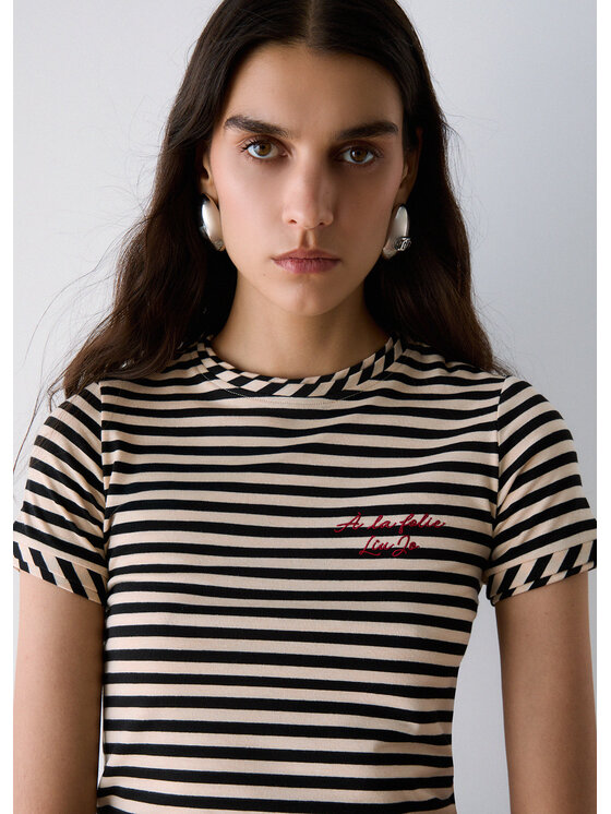 Liu Jo Liu Jo T-Shirt WF6439J3988D3051 Biały Slim Fit