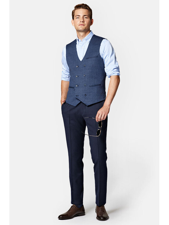 Lancerto Lancerto Kamizelka KA131223000006 Granatowy Slim Fit