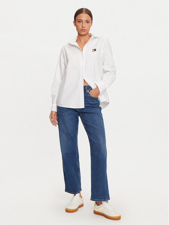 Tommy Jeans Tommy Jeans Camicia DW0DW19709 Bianco Relaxed Fit