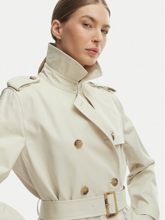 Tommy Hilfiger Tommy Hilfiger Trench WW0WW48873 Bej Slim Fit