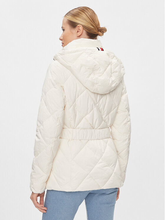 Tommy Hilfiger Tommy Hilfiger Ziemas jaka WW0WW40327 Écru Regular Fit