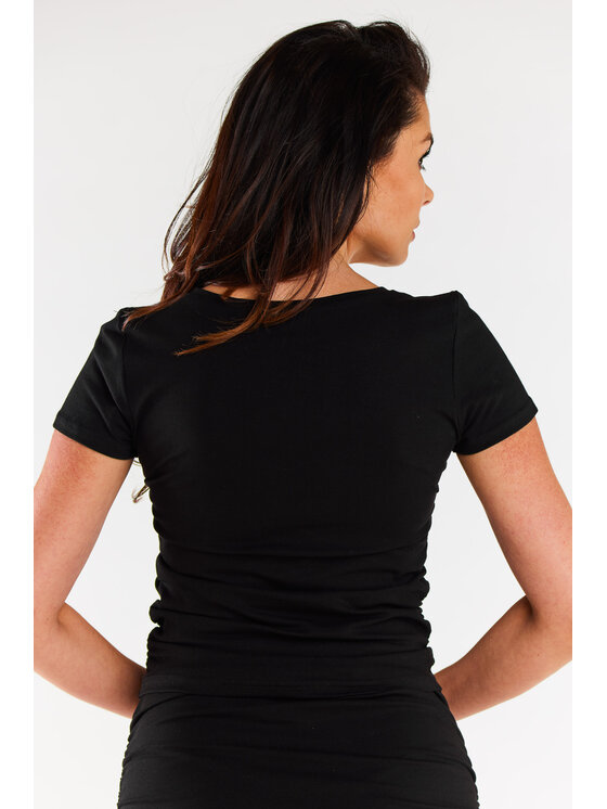 Infinite You Infinite You Bluzka M310 Czarny Basic Fit
