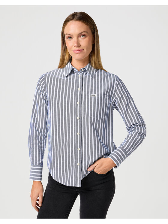 Wrangler Wrangler Koszula 112362597 1 PKT SHIRT Szary Regular Fit