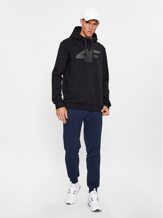 4F 4F Μπλούζα 4FAW23TSWSM694 Μαύρο Regular Fit