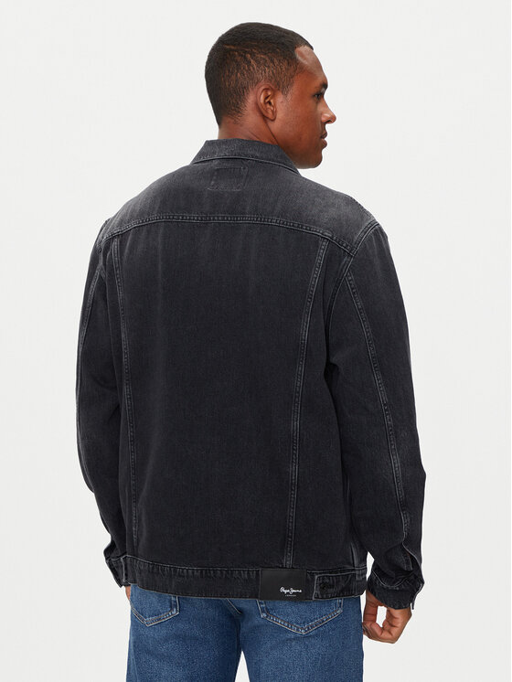 Pepe Jeans Pepe Jeans Τζιν μπουφάν PM402972 Μαύρο Relaxed Fit