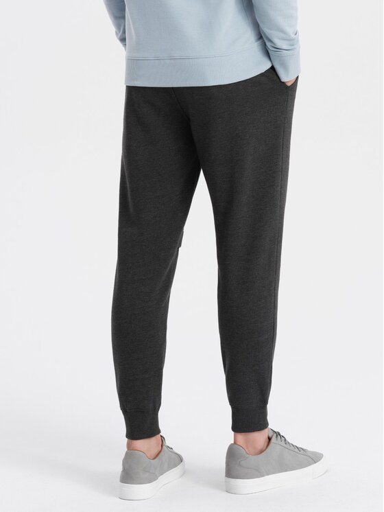Ombre Ombre Teplákové kalhoty OM-PASK-0147 Šedá Regular Fit