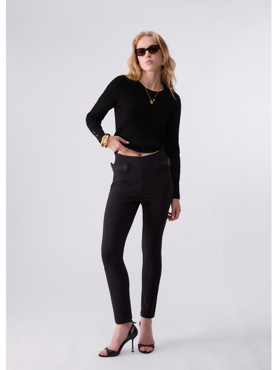 Liu Jo Liu Jo Pantaloni di tessuto TF6018J397022222 Nero Regular Fit