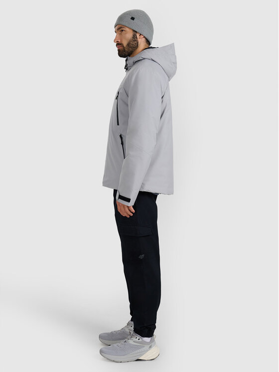 4F 4F Kurtka przejściowa URBAN COMMUTER Szary Regular Fit