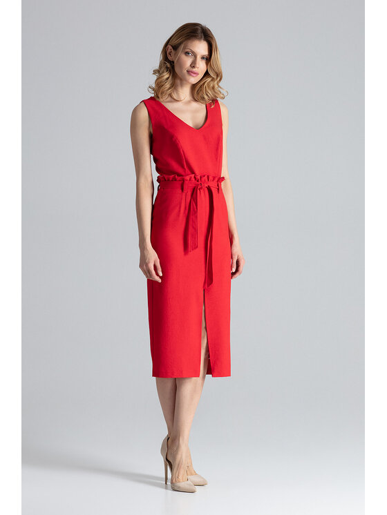 FIGL FIGL Šaty M633 Červená Regular Fit
