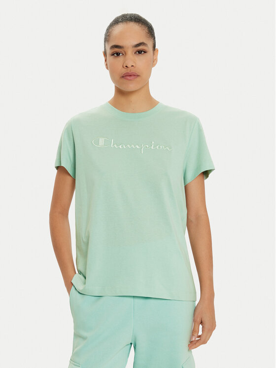 Champion Tričko 117650 Zelená Slim Fit