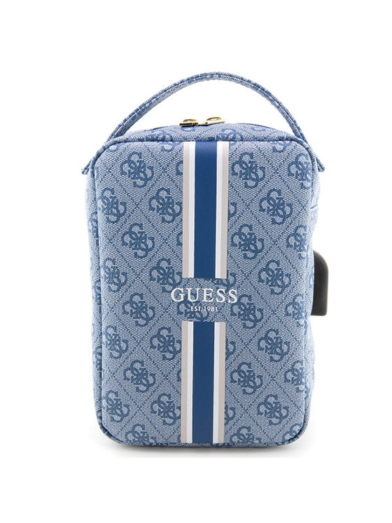 Guess Guess Etui na telefon 4G Printed Stripes Niebieski