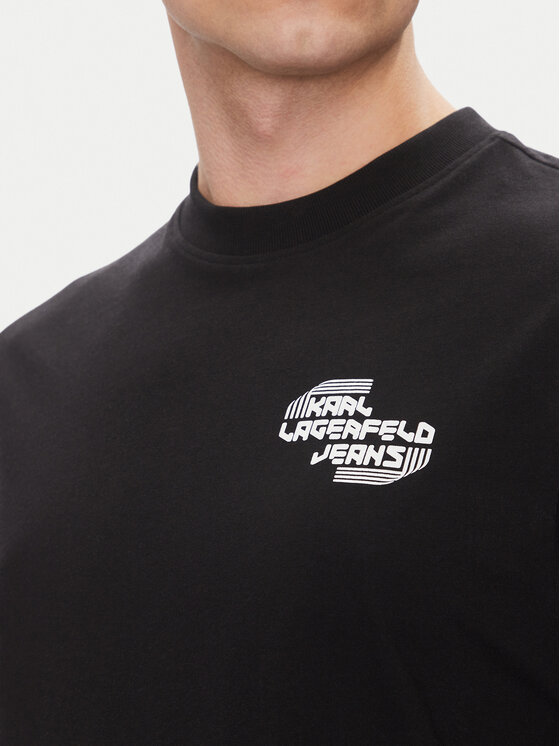 KARL LAGERFELD KARL LAGERFELD T-shirt A2M17040 Crna Regular Fit
