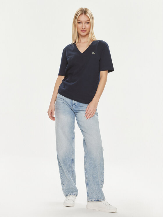 Lacoste Lacoste Marškinėliai TF7300 Tamsiai mėlyna Regular Fit