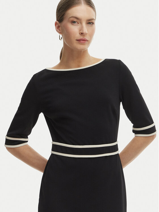 Rinascimento Rinascimento Cocktail obleka CFC0127991003 Črna Slim Fit