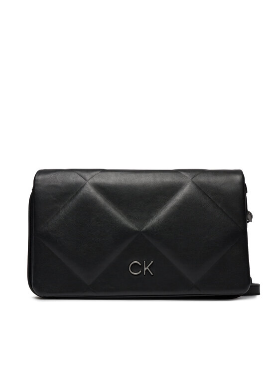 Geantă Calvin Klein Re-Lock Quilt Shoulder Bag K60K611021 Negru