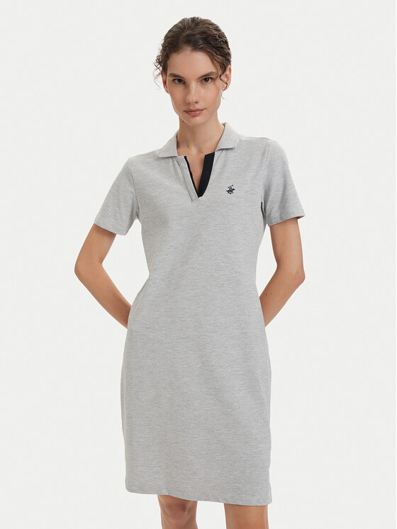 Beverly Hills Polo Club Beverly Hills Polo Club Kleid für den Alltag P-SS26W-ABP526591-0461 Grau Regular Fit