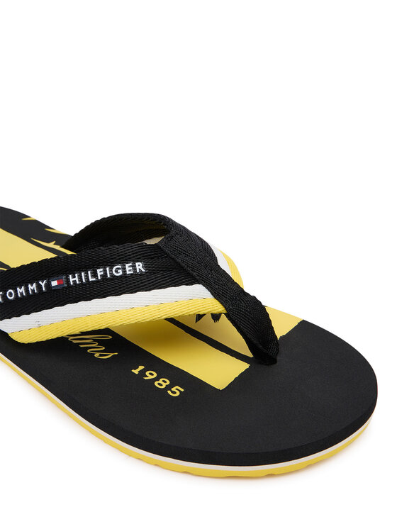 Tommy Hilfiger Tommy Hilfiger Čības uz pirksta Patch Hilfiger Beach Sandal FM0FM05903 Melns