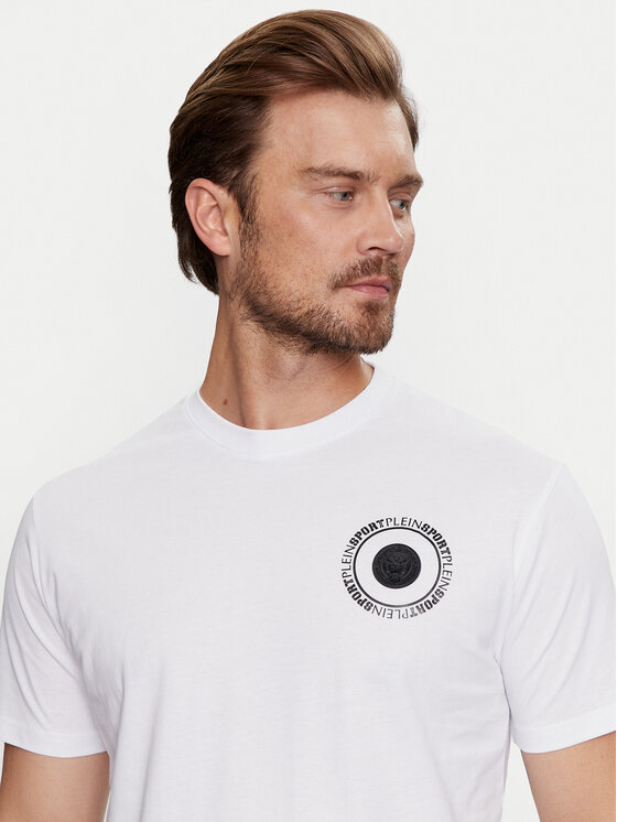 Plein Sport Plein Sport Majica FADC MTK7542 STE003N Bela Slim Fit