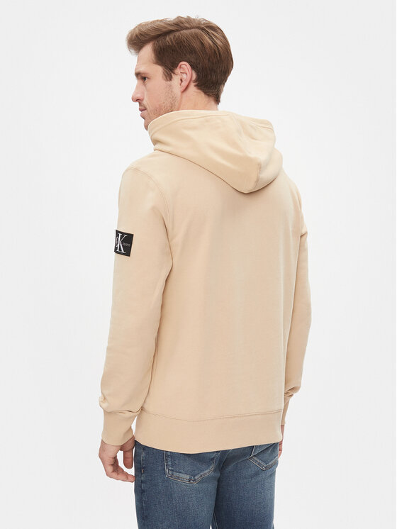 Calvin Klein Jeans Calvin Klein Jeans Majica dugih rukava Badge Hoodie J30J323430 Bež Regular Fit
