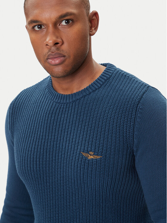 Aeronautica Militare Aeronautica Militare Džemper 252MA1571UL00409 Plava Slim Fit