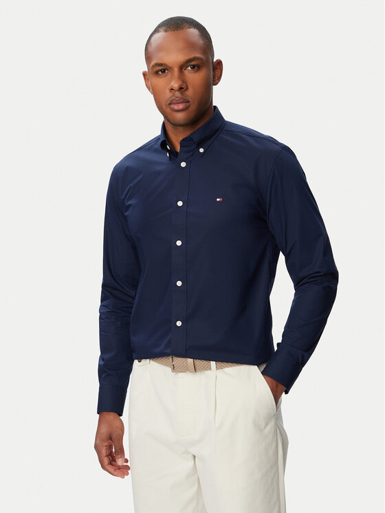 Tommy Hilfiger Cămașă MW0MW43429 Bleumarin Regular Fit