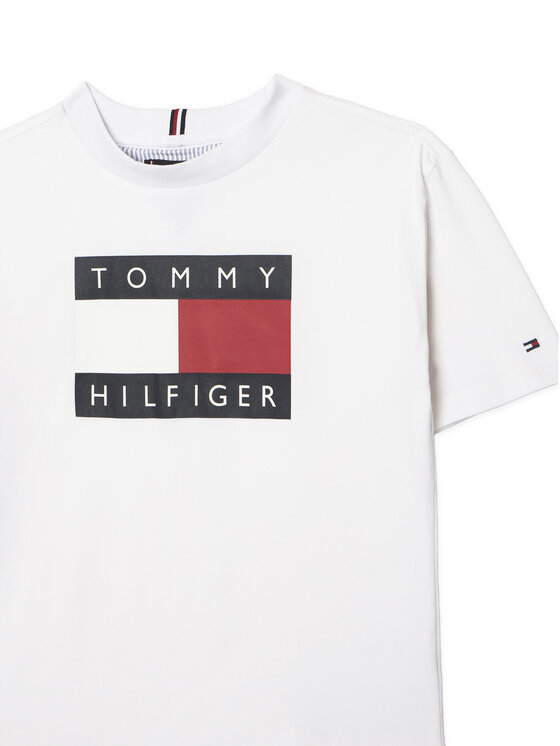 Tommy Hilfiger Tommy Hilfiger T-Shirt KB0KB10340 D Biały Regular Fit