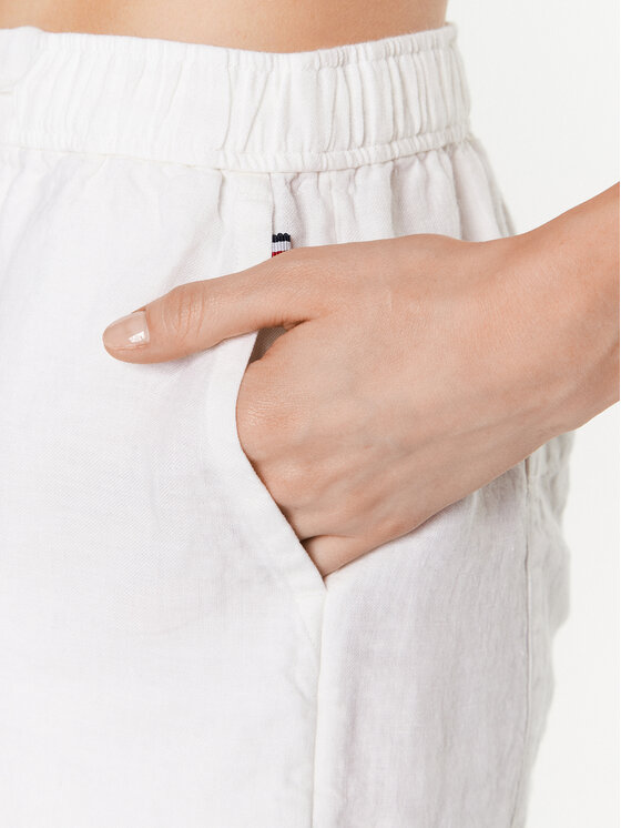 Tommy Hilfiger Tommy Hilfiger Σορτς υφασμάτινο Casual WW0WW37768 Εκρού Relaxed Fit